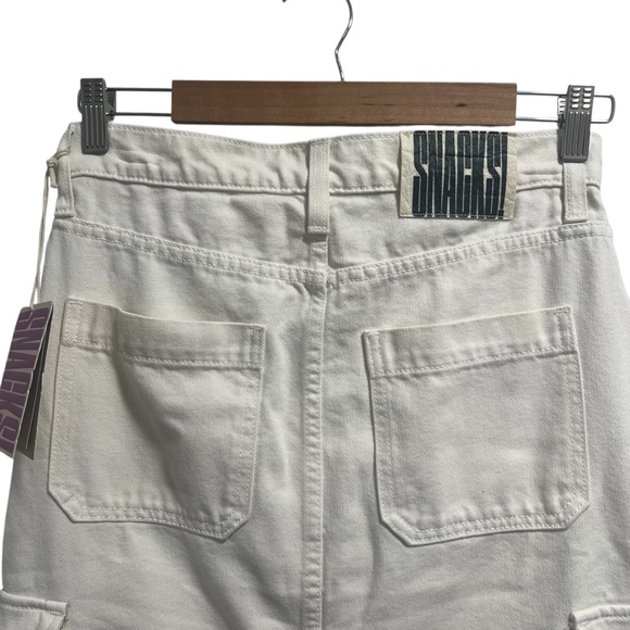NEW NWT MOTHER SNACKS! The Fun Dip Cargo Skirt Maxi Skirt In Natural - Picture 7 of 13
